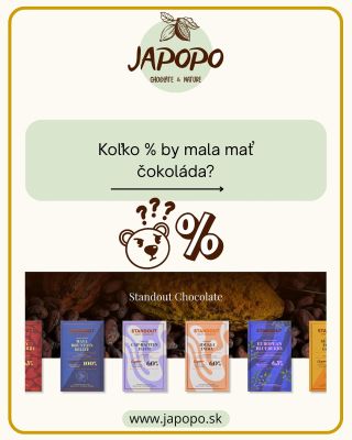 Koľko % by mala mať kvalitná čokoláda z hľadiska chuti? Napíšte do komentára, aké % vám pri kvalitných čokoládach vyhovuje...